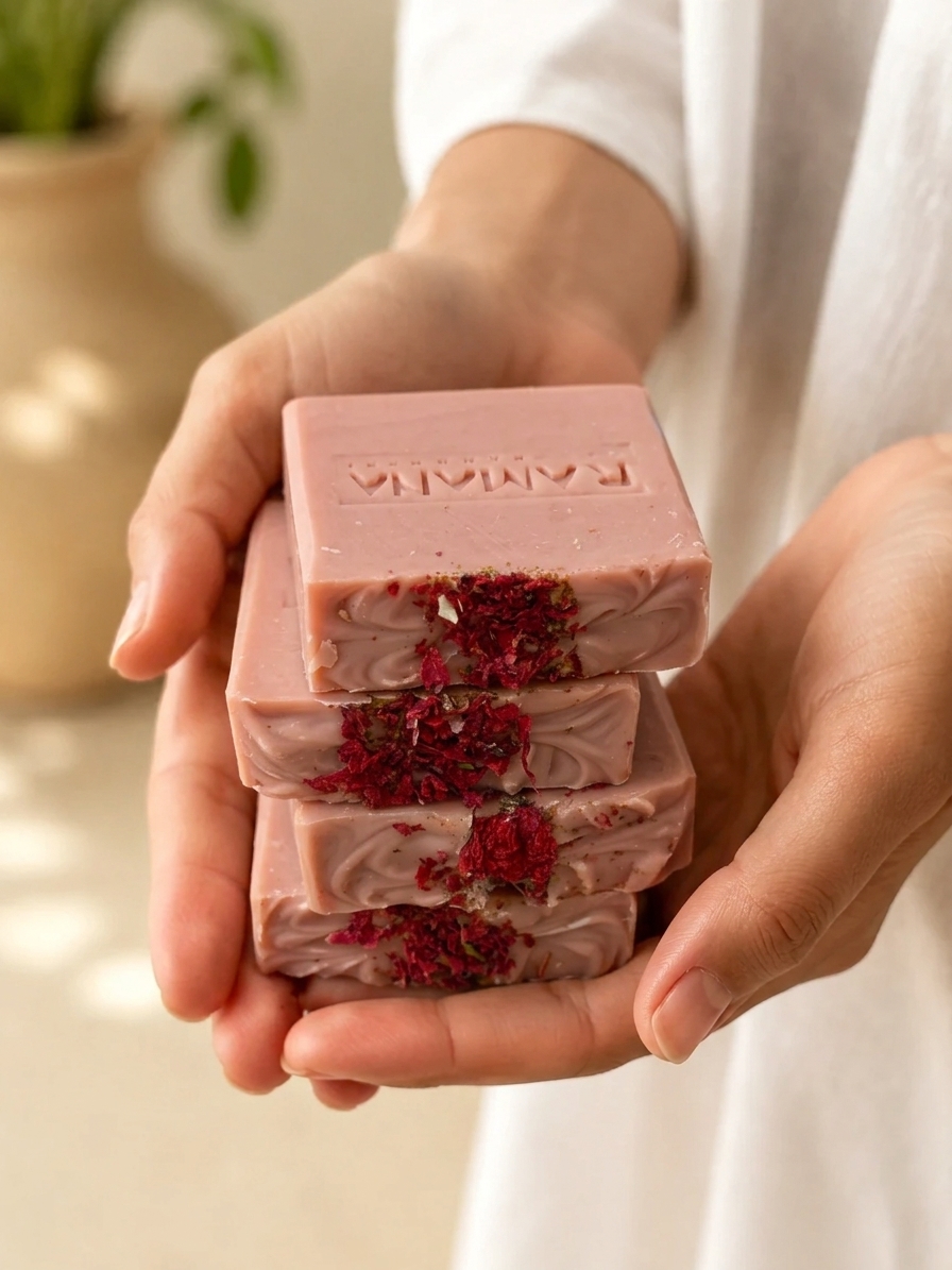صابون گل انار دستساز و گیاهی (روشن کننده پوست)
